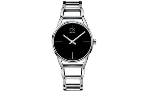 CALVIN KLEIN Wrist Watches Quartz Movement Stainless Steel Strap 33mm Black Dial Women's Watch 30m Water Resistant