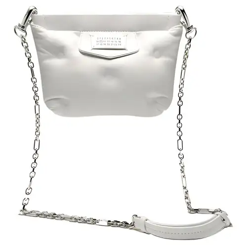 Maison Margiela Nappa Leather Shoulder Bag, Crossbody Bag Mini Women's White