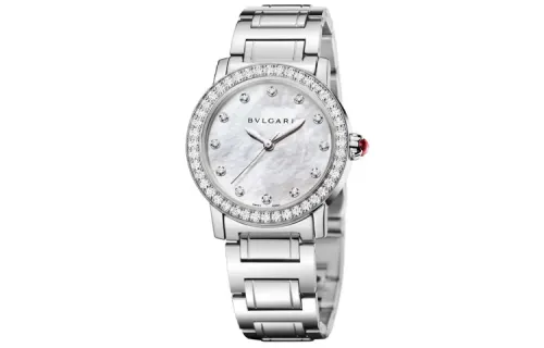 BVLGARI Wrist Watches Automatic Mechanical Movement Stainless Steel Strap 33mm White Dial Women's Watch