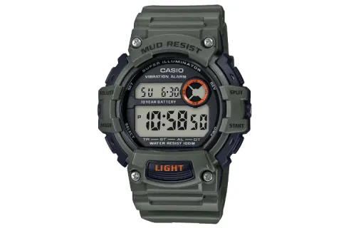 CASIO DIGITAL Collection Disk ['100', 301050]m Waterproof Quartz Movement Resin Strap Watch