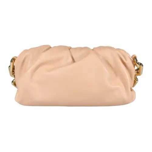 Bottega Veneta Cow Leather One Shoulder Crossbody Clutch Regular Women's Beige Yellow