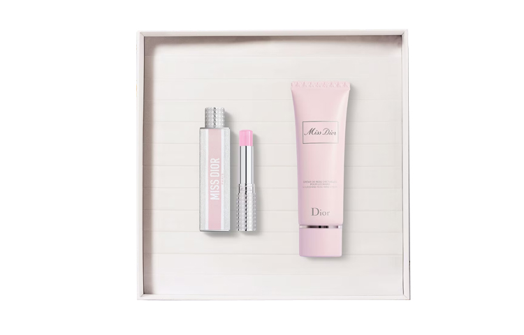 DIOR Perfume, hand cream, gift box, floral set contains rose, white musk, 3.2g, 50 ml