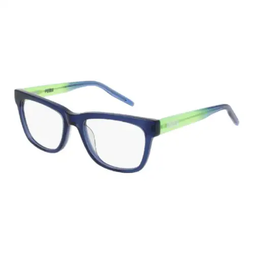 PUMA Rectangular Eyeglass Frames Unisex Blue