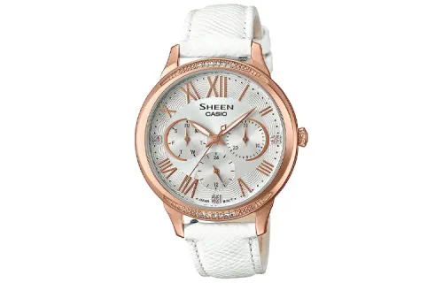 CASIO Women's SHEEN 36mm White Watch SHE-3058LTD-7A
