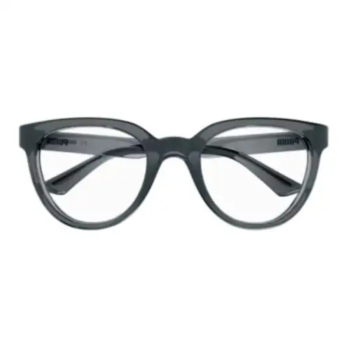 PUMA Recycled Injection Molded Oval Eyeglass Frames Women's Gray