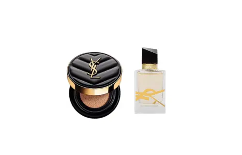 YSL, soft heel, perfume sample, set, natural and permanent formula, SPF33, 5g, 7.5 ml