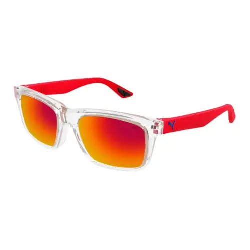 PUMA Injection Molded Plastic Square Sunglasses Men's White