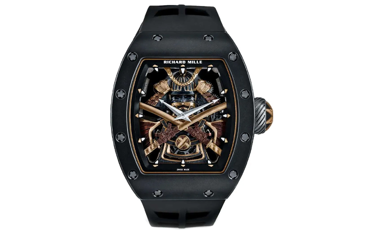 RICHARD MILLE Richard Mille Men's Series Manual Mechanical Movement Richard Mille Limited Edition Men's Watch Swiss Watch 42.7mm 42.7*50mm Skeleton Dial Stainless Steel Titanium Alloy Case Rubber Strap