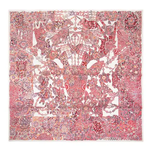 HERMES Silk Scarves Women's Red