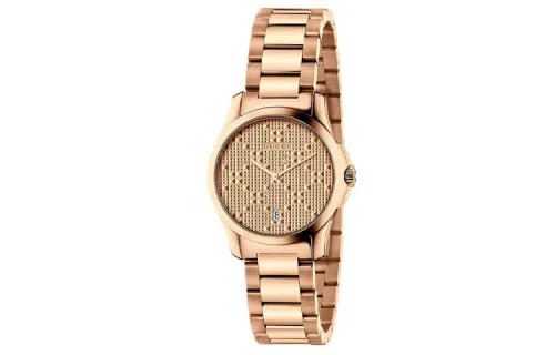 GUCCI G Timeless Collection Wrist Watches Quartz Movement Stainless Steel Strap Rose Gold Watch Dial Women's Watch