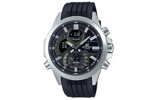 CASIO EDIFICE ['100', 301050]m Waterproof Quartz Movement Resin Strap Watch Men's Watches Black Dial