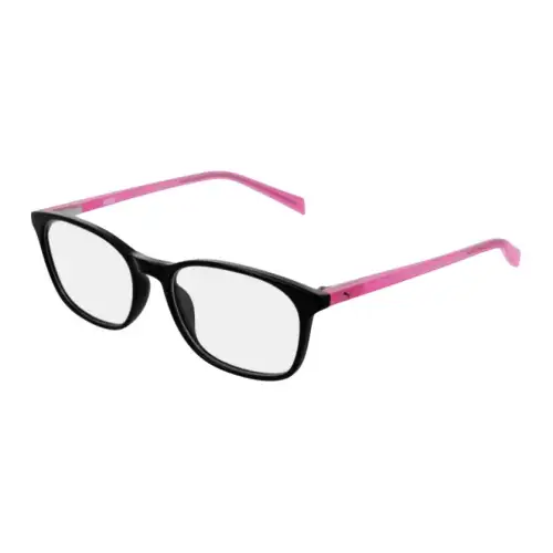PUMA Plastic Square Eyeglass Frames Unisex Black