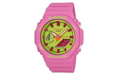 CASIO Women's Liquid Crystal/Analog Dual Display Series 42mm Yellow Watch