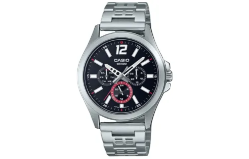 CASIO STANDARD Quartz Movement Stainless Steel Strap Watch Men's Watches Black Dial