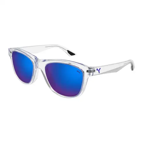PUMA Plastic Rectangular Sunglasses Unisex Silver