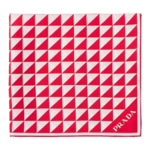 PRADA Silk Silk Scarves Women's Red