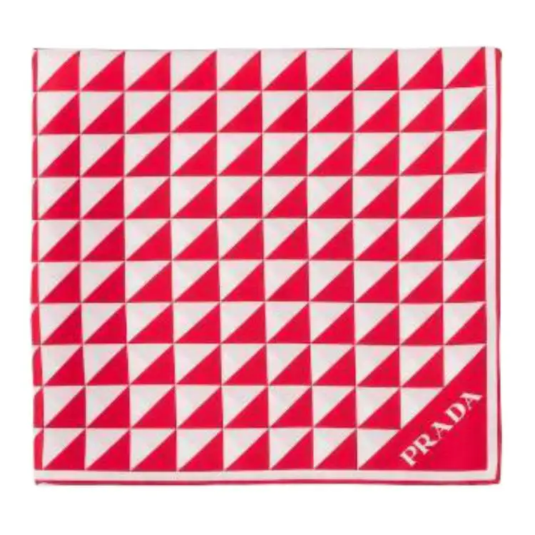 PRADA Silk Silk Scarves Women's Red