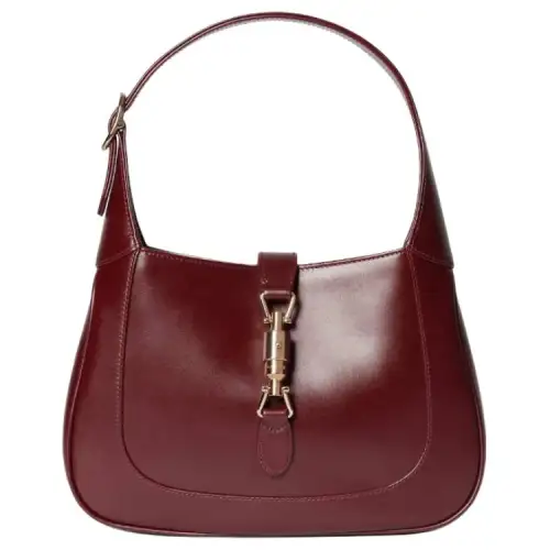 GUCCI Jackie 1961 Leather One Shoulder Handbag Small Women's Burgundy
