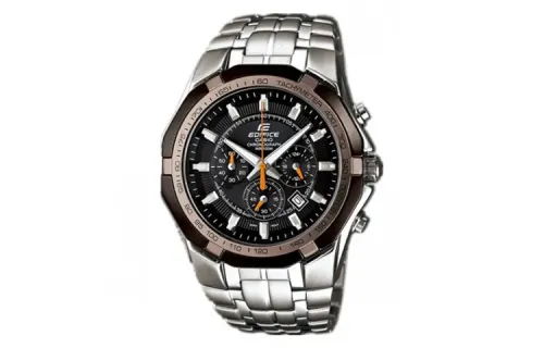 CASIO EDIFICE Collection Quartz Movement Stainless Steel Strap Watch Men's Watches Black Dial