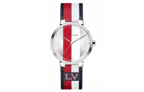 LOUIS VUITTON Wrist Watches Quartz Movement Stainless Steel Watchband 39mm Red Watch Dial Men's Watches