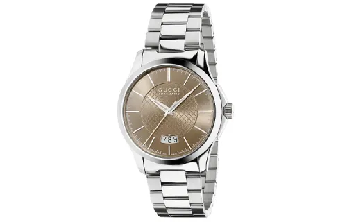 GUCCI Wrist Watch Automatic Mechanical Movement Stainless Steel Strap 38mm Beige Watch Dial Unisex 30m Water Resistant