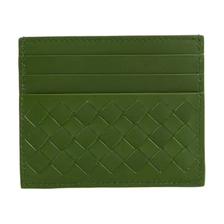 Bottega Veneta Cow Leather Card Holder Men's Green
