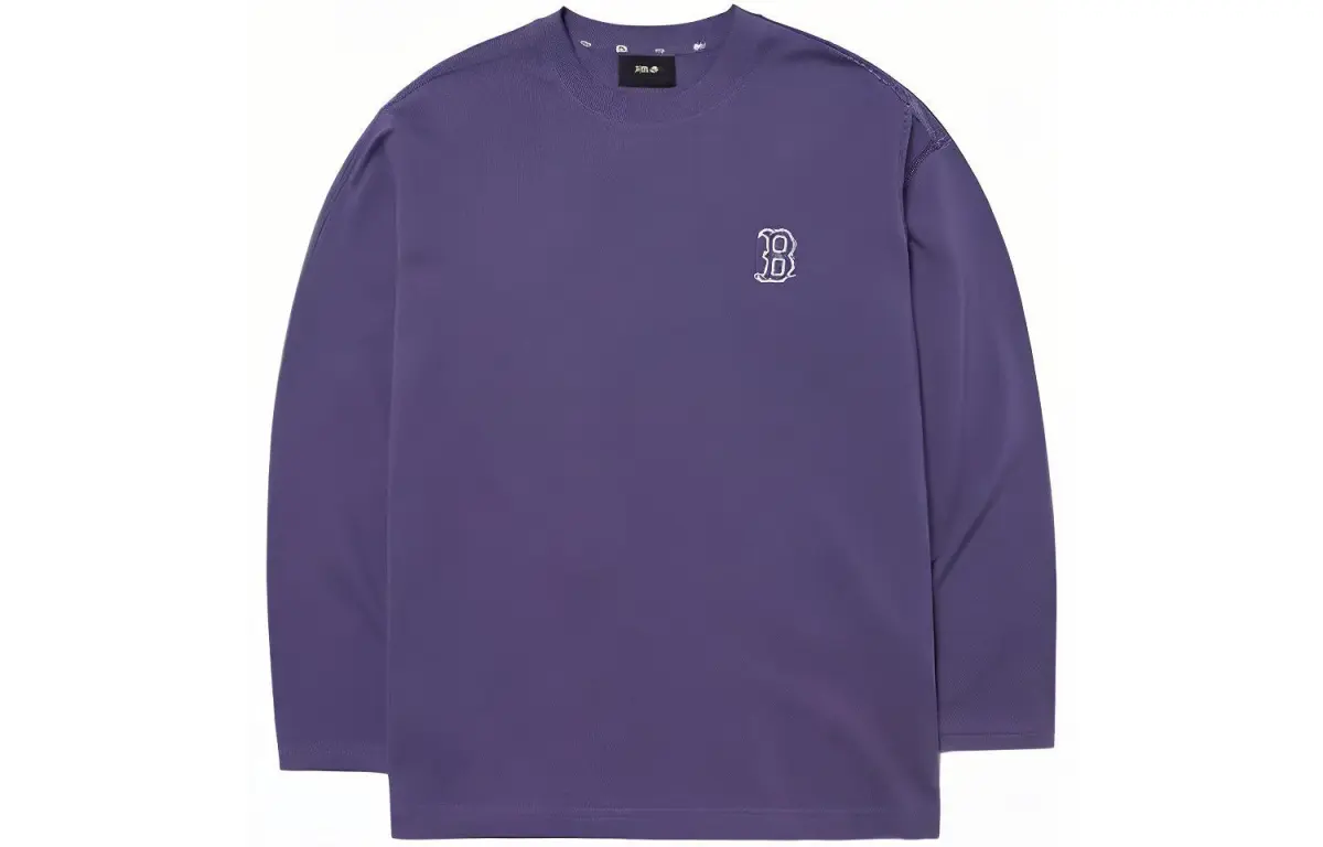 MLB T-Shirts Unisex Purple Crew Neck Moderate