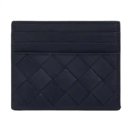 Bottega Veneta Cow Leather Card Holder Men's Midnight Blue