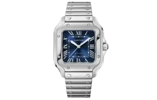 CARTIER SANTOS DE Automatic Mechanical Movement 100m Waterproof Men's Watches Watch 35.1*8.83mm Blue Dial