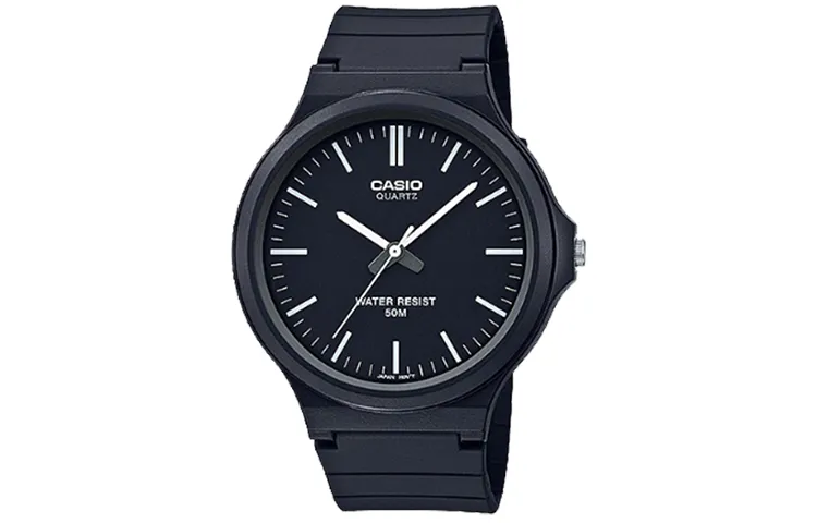 CASIO YOUTH Round 3 Hand Display Little Black Watch Quartz Movement Resin Strap Watch Unisex