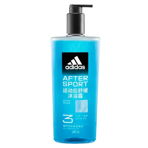 Adidas, sports soothing moisturizing refreshing wooden shower gel with a light fragrance, three-in-one, 250 ml, 600 ml