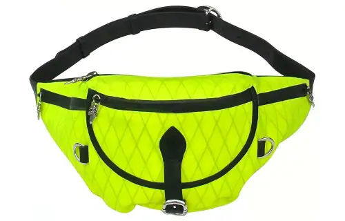Chrome Hearts Canvas Sling Bag Functional Bag Fanny Pack Large Women's Neon Green