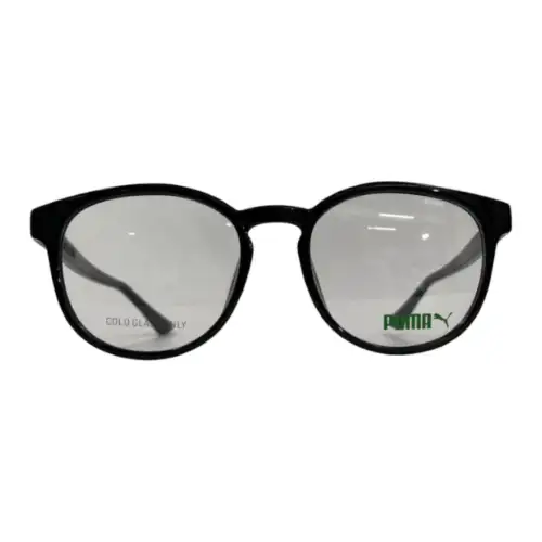 PUMA Plastic Round Eyeglass Frames Unisex Black