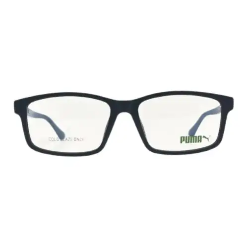 PUMA Plastic Rectangular Eyeglass Frames Men's Black