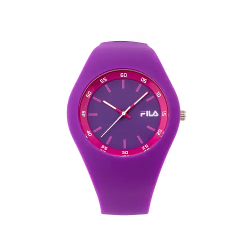 FILA Silicone electronic watch strap, purple trend dial for men and women, quartz watches, for beloved, simple and elegant design