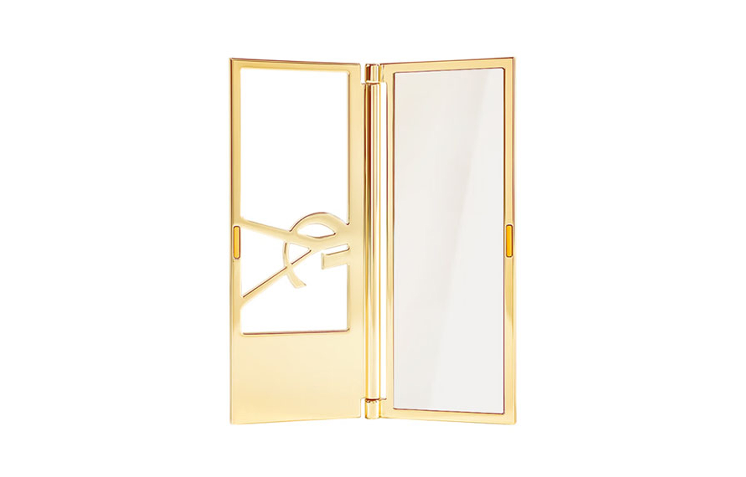 YSL Yves Saint Laurent high-definition gold portable makeup mirror makeup tools folding mirror