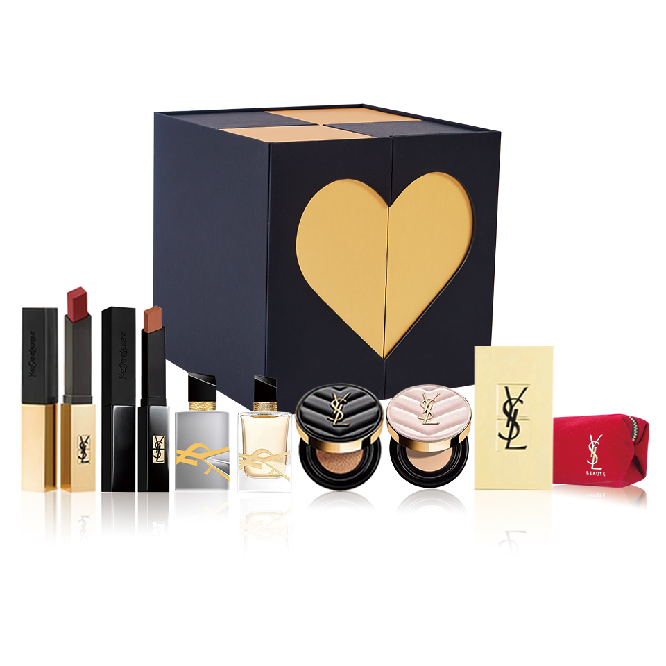 YSL, lipstick, makeup primer, set, matte face blush, improves skin tone, Birthday gift
