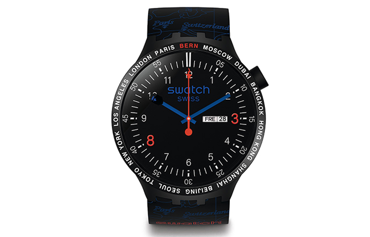 SWATCH Unisex Bape 47mm Black Watch