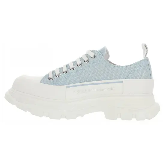 Alexander McQueen Tread Slick Low Lace Up Light Blue White