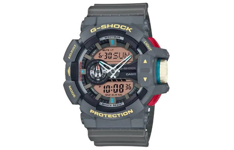 CASIO Men Liquid Crystal/Analog Dual Display Series Gray Watch GA-400PC-8AJF