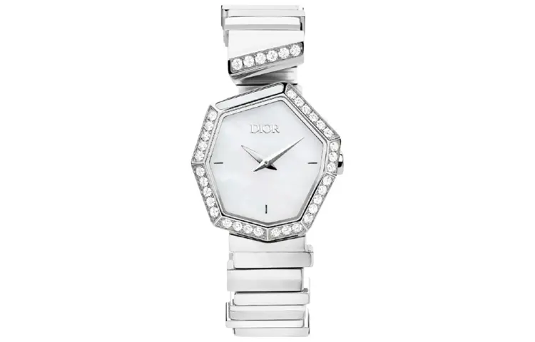 DIOR Wrist Watches Quartz Movement Stainless Steel Strap Mother of Pearl Color Watch Dial Women's Watch
