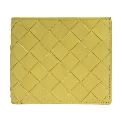 Bottega Veneta Cow Leather Wallet Regular Men's Ginger Yellow