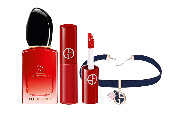 ARMANI Enchanting Beloved Sample Set Eau De Parfum 7ml Liquid Lipstick+1.5ml GA Bracelet