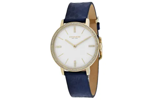 COACH Wrist Watches Quartz Movement Leather Strap 36mm White Dial Women's Watch