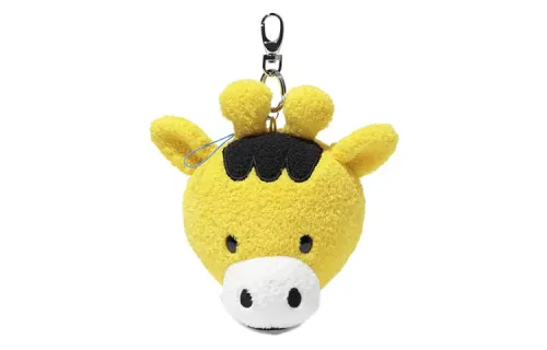 A BATHING APE Giraffe keychain companion plush pendant 11.5cm high