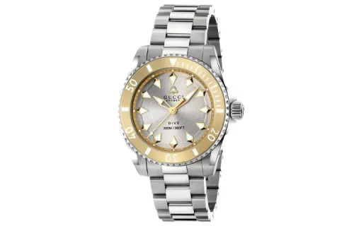 GUCCI Dive Collection Wrist Watches Automatic Mechanical Movement Stainless Steel Watchband 40mm Silver Dial
