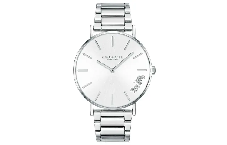 COACH Perry Wrist Watches Quartz Movement Stainless Steel Strap 36mm Silver Dial Women's Watch