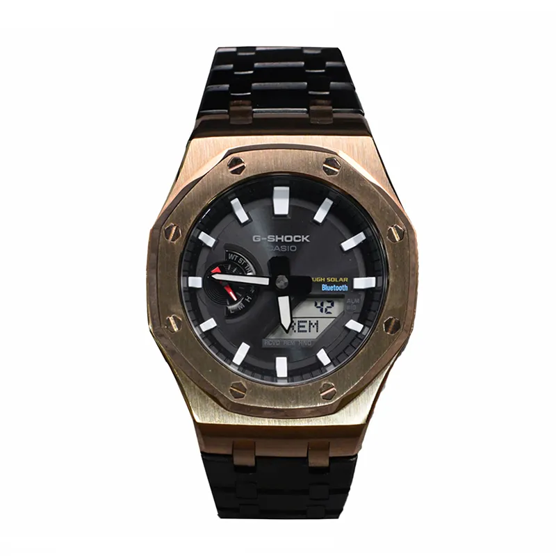 CASIO Men Liquid Crystal/Analog Dual Display Series 44mm Black Watch