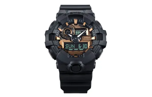 CASIO Men Liquid Crystal/Analog Dual Display Series Black Watch GA-700RC-1APR
