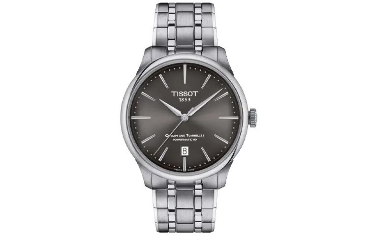 TISSOT Automatic Mechanical Movement 50m Waterproof Men's Watches Watch 39mm Gray Dial Stainless Steel Case